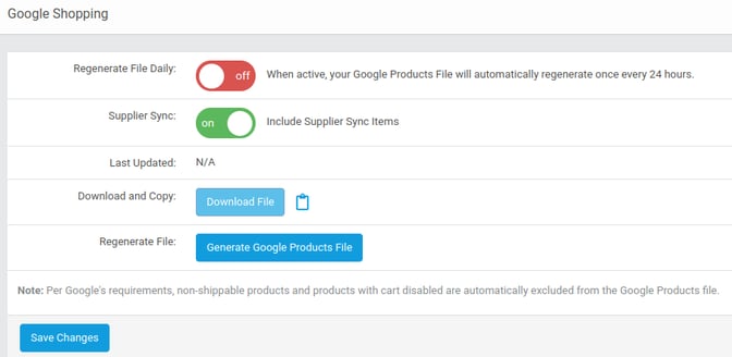 Activate Google Shopping